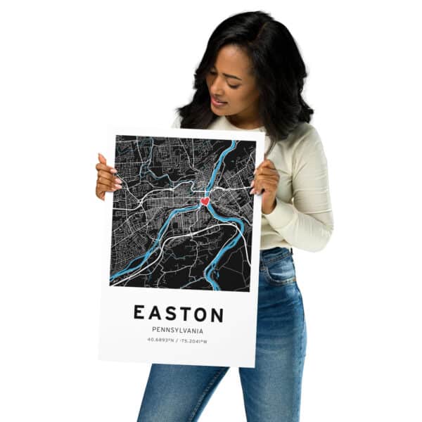 New! Easton PA Map Print – 12×18 - Image 3