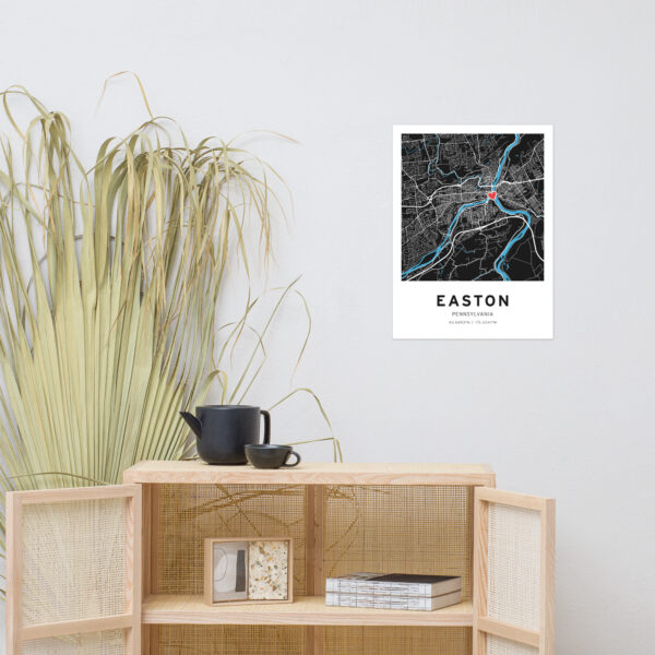 Easton PA Map Print – 18x24 - Image 3