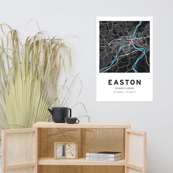 Easton PA Map Print – 24x36 - Image 3