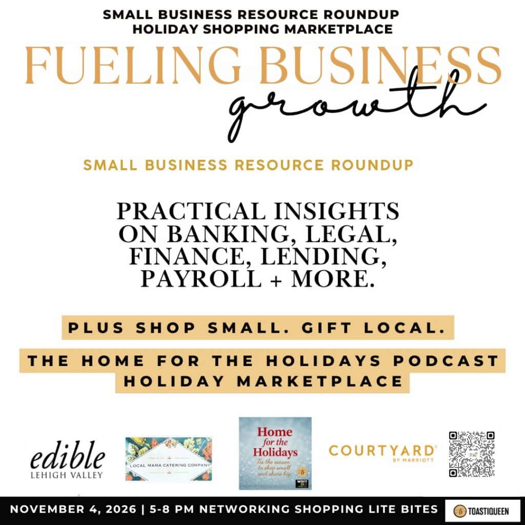 FUELING BUSINESS GROWTH + HOME FOR THE HOLIDAYS PODCAST HOLIDAY MARKETPLACE 2 FUELING BUSINESS growth small business resource roundup for holiday shopping marketplace with podcast and local gift ideas.