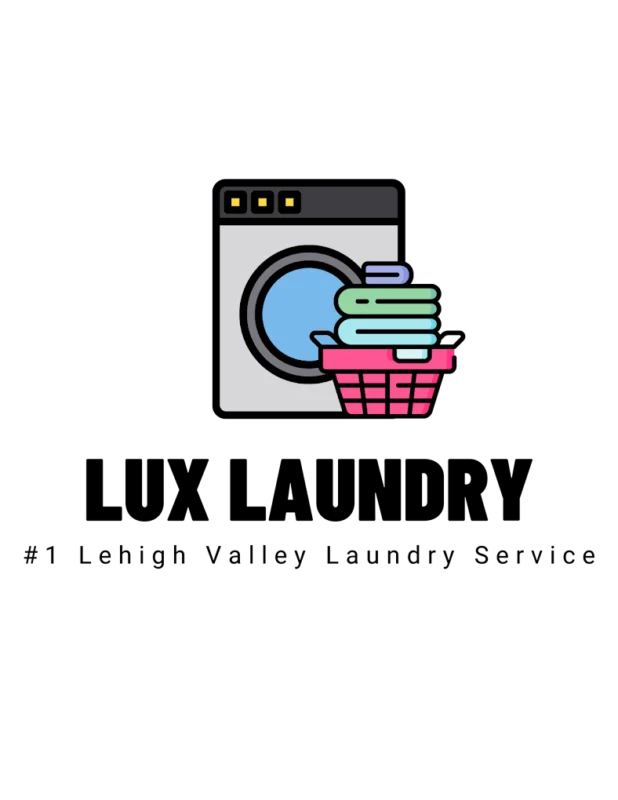 Colorful illustration of a washing machine with laundry baskets and folded clothes, representing laundry services or home washing appliances.